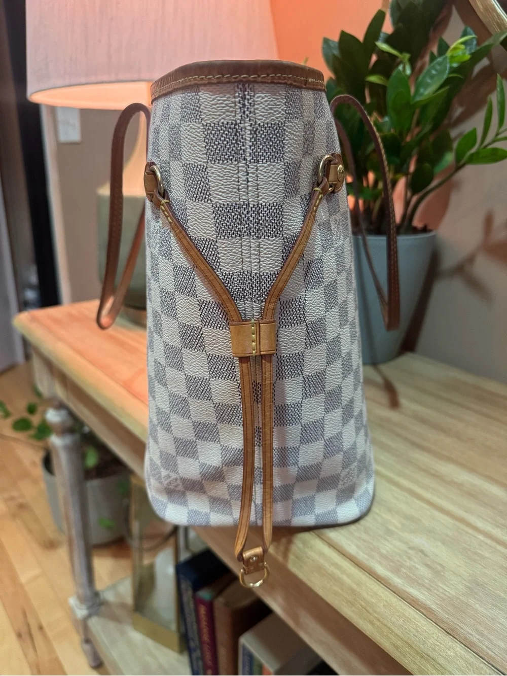 Louis Vuitton Neverfull MM Damier Azur + Rose Ballerine